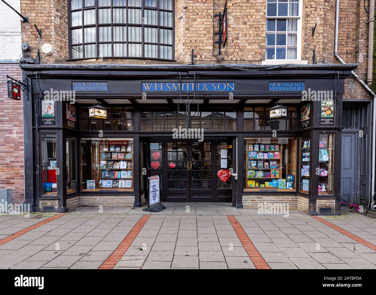 NEWTOWN, WALES. 01 Feb 2020. The Newtown branch of WH Smith at 24 High Street still in its original condition from when it opened in 1927. Stock Photo