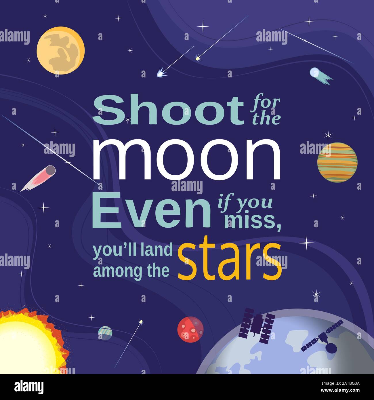 Shoot for the moon Stock Vector Image & Art Alamy