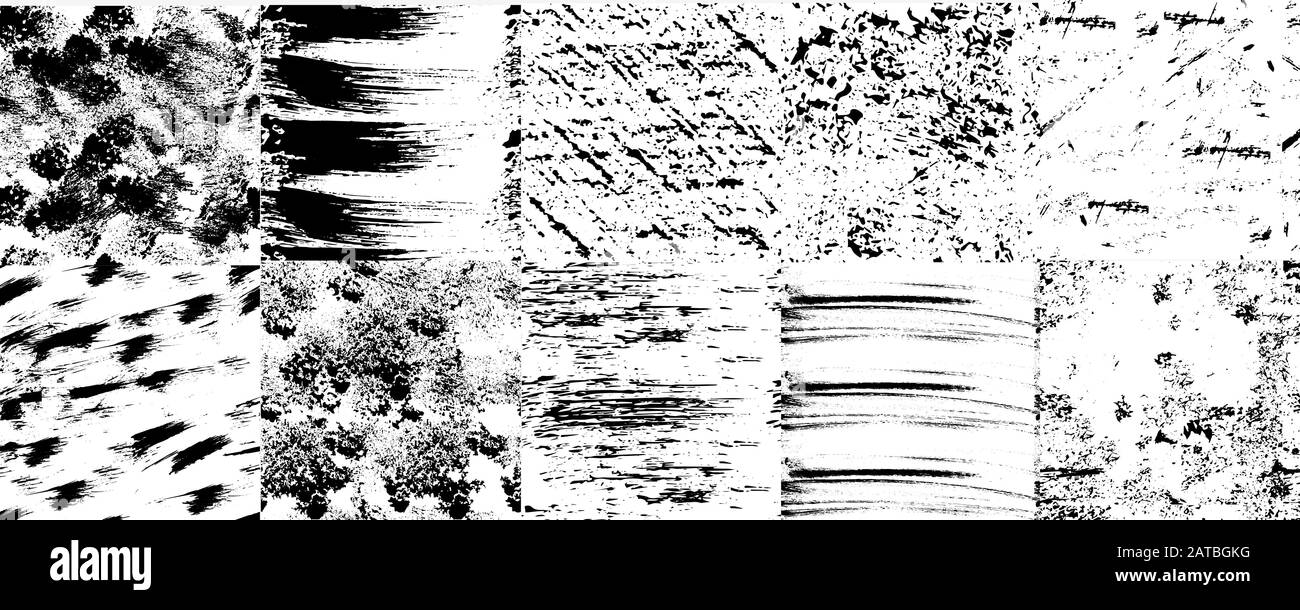 Set of grunge vintage style seamless texture patterns Stock Vector ...