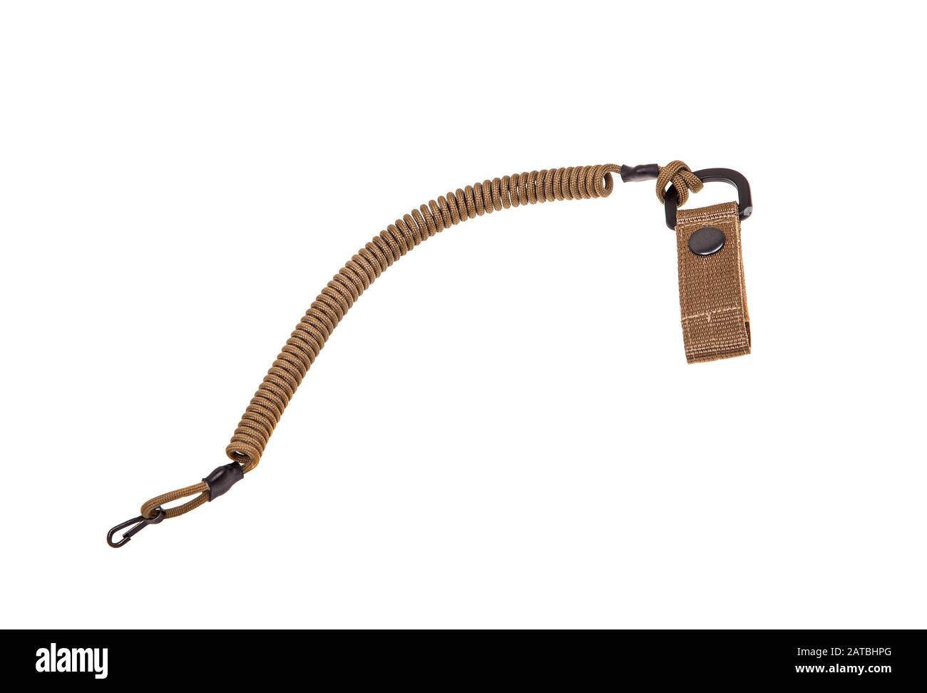 paracord keychain isolate on white background Stock Photo