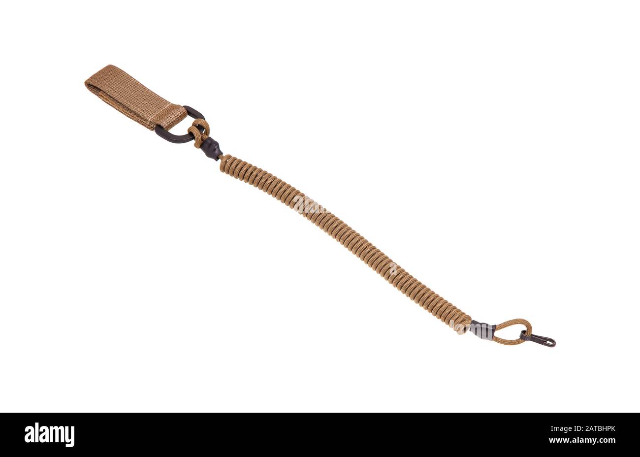 paracord keychain isolate on white background Stock Photo