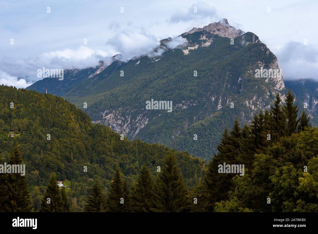 Piz di Mezzodi in the Monti del Sole range, Belluno Dolomites, Veneto, Italy Stock Photo