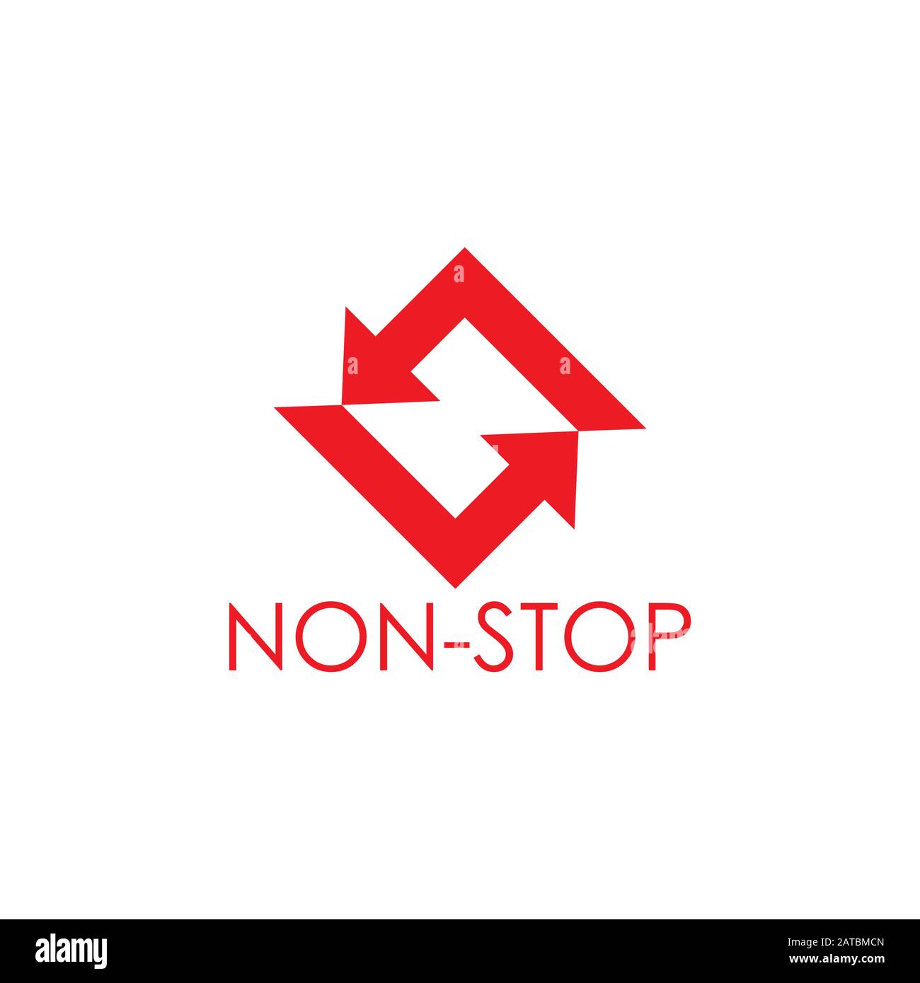 letter n circle geometric arrow square logo vector Stock Vector Image ...