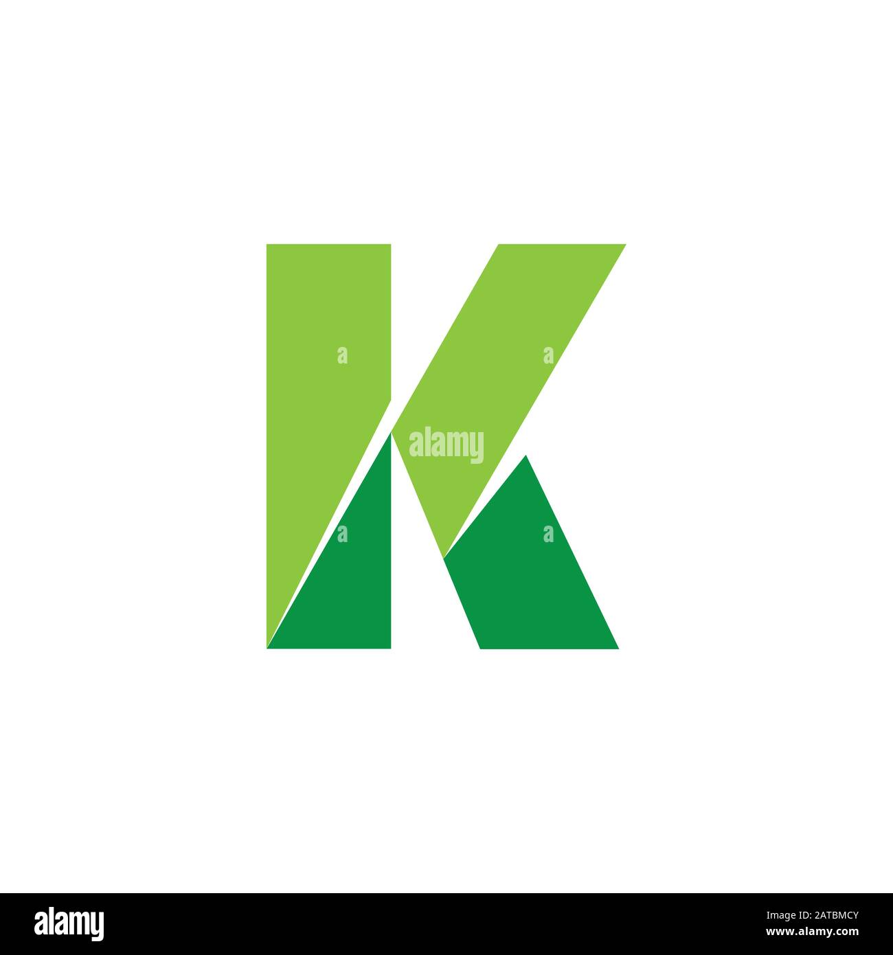 abstarct letter mk green mountain logo vector Stock Vector