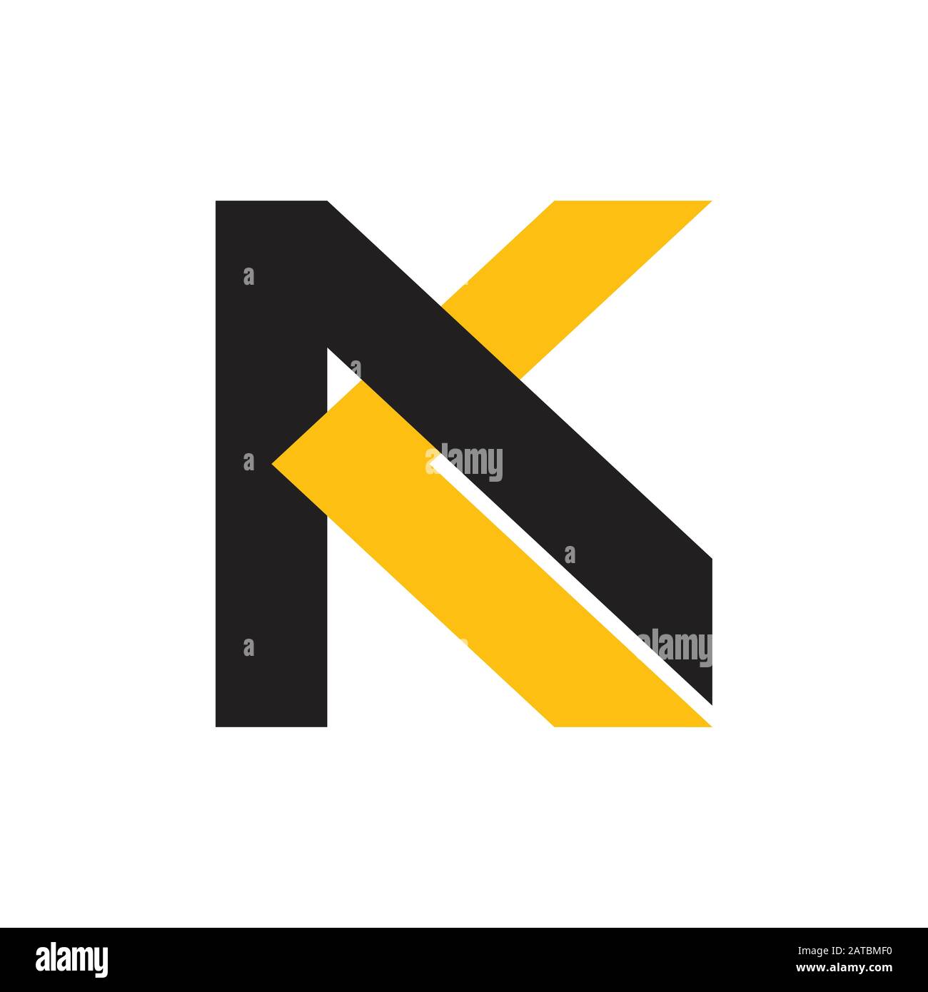 letter ak colorful geometric design logo vector Stock Vector