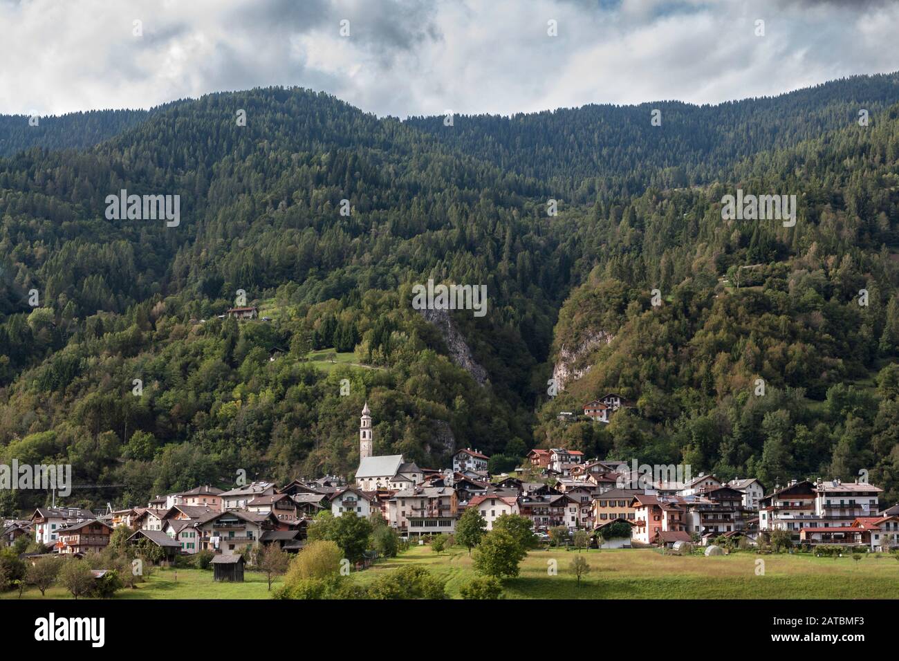 Imer, in the foothills of the Dolomites, Trentino-Alto Adige, Italy Stock Photo