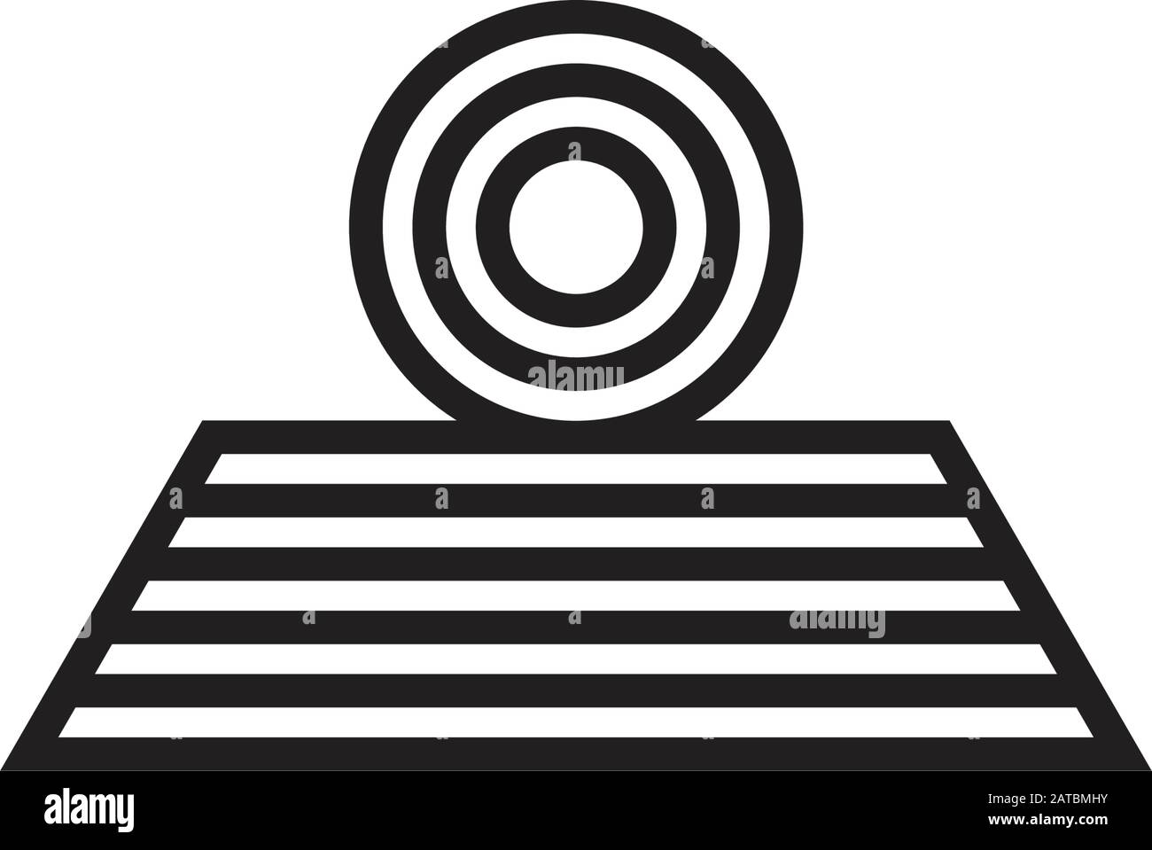 abstract circle stripes target symbol logo vector Stock Vector