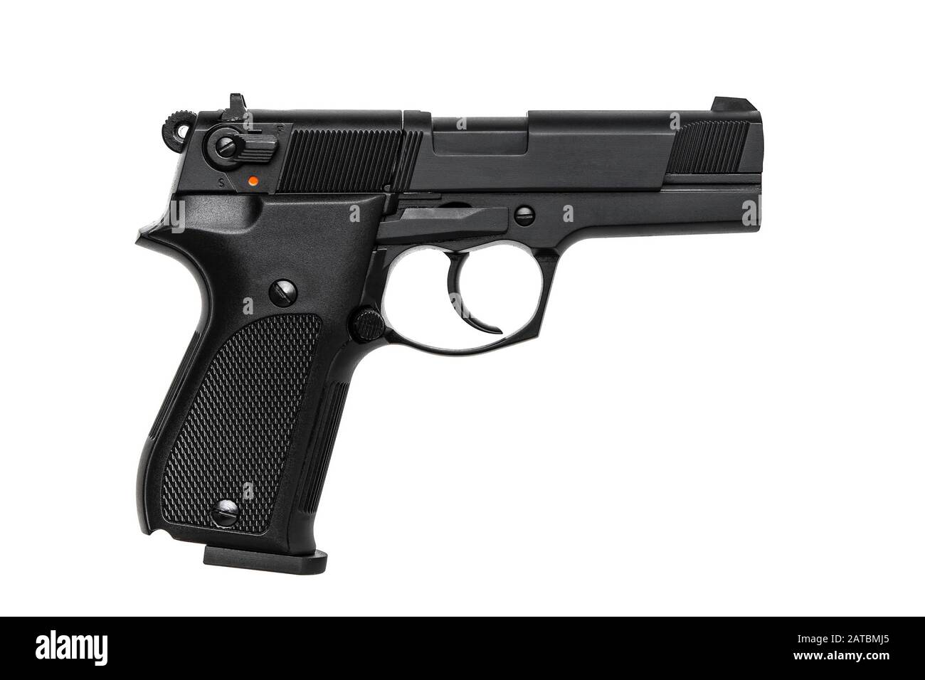 pistol isolated on white background Stock Photo - Alamy