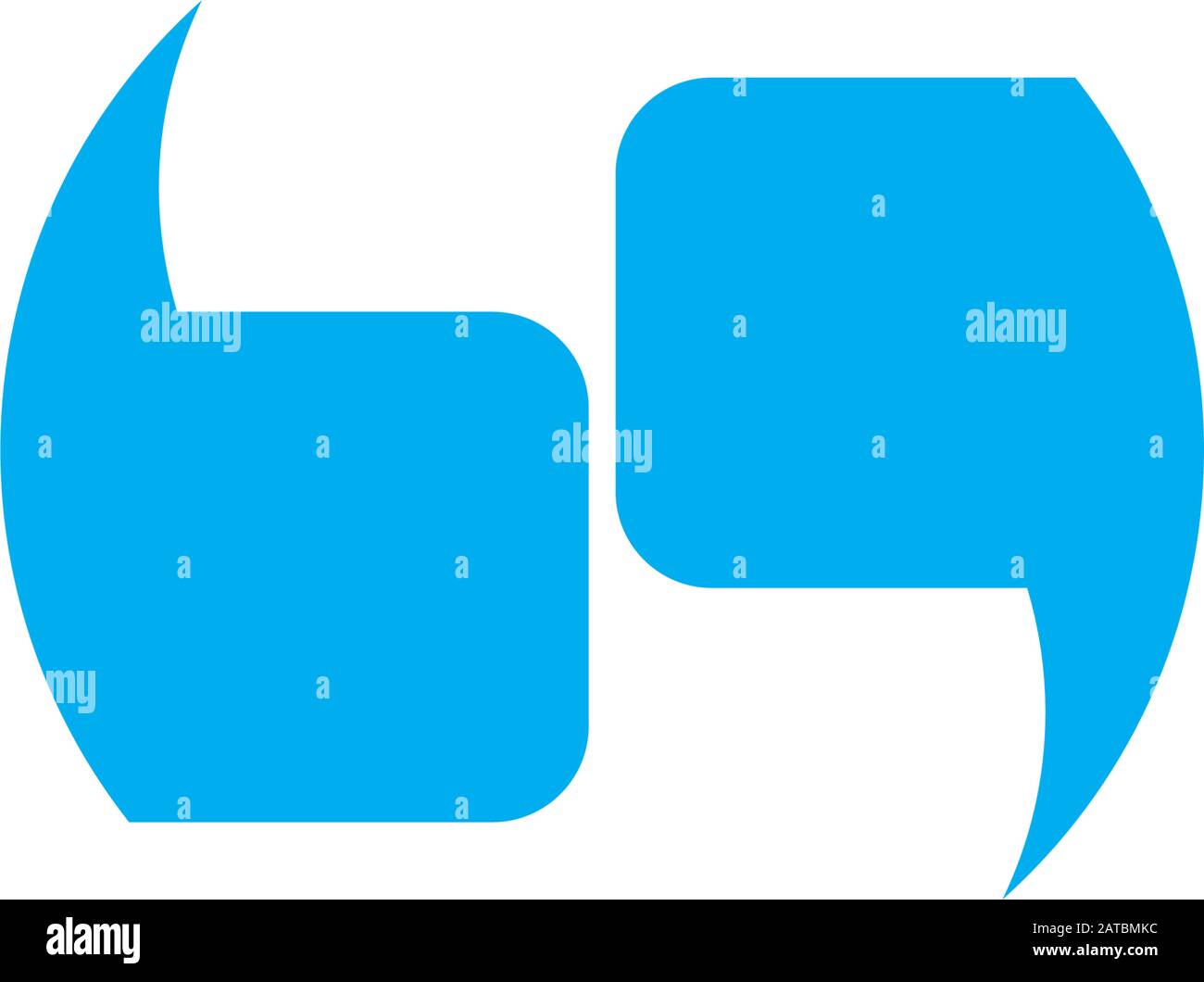 letter bq geometric clear talk symbol logo vector Stock Vector Image ...