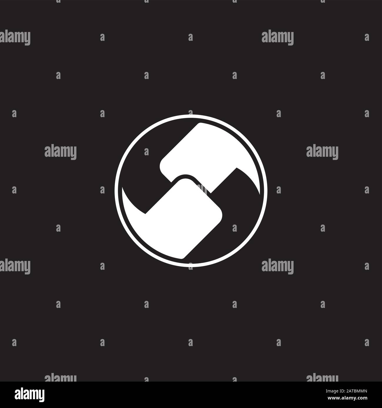 letter bq symbol linked geometric logo vector Stock Vector