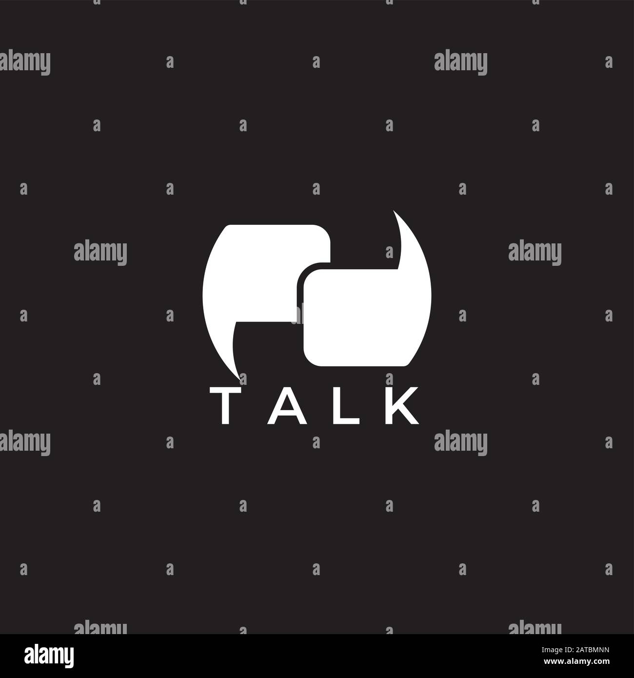 letter pd linked geometric bubble talk symbol logo vector Stock Vector