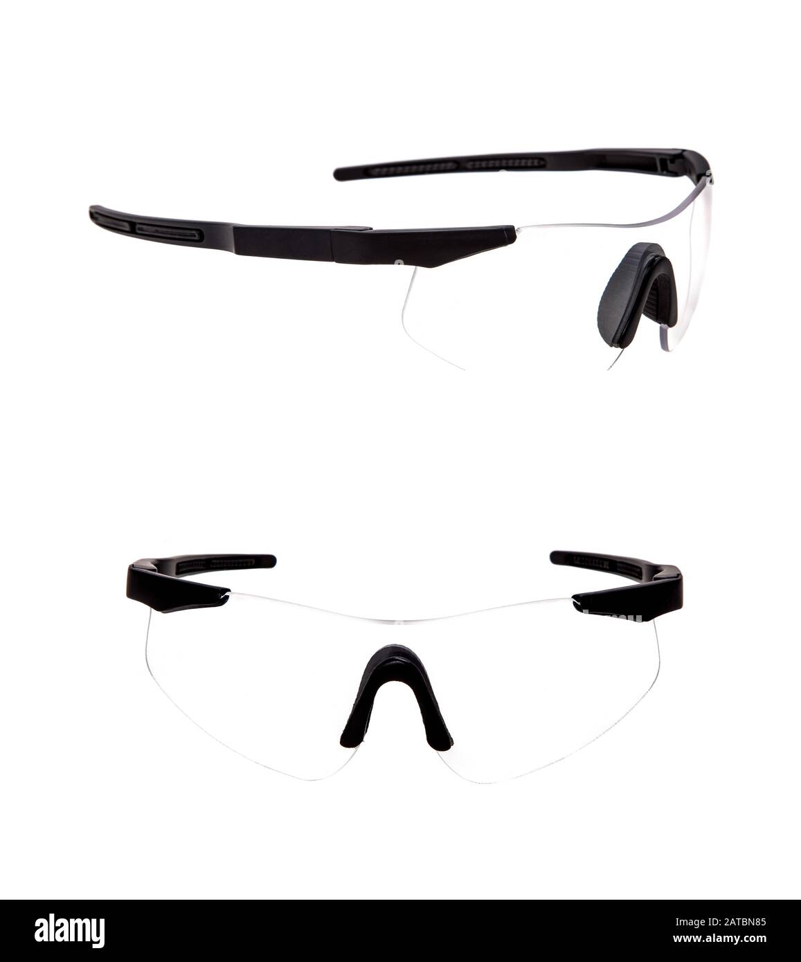 Safety glasses for shooting and work isolated on white background Stock