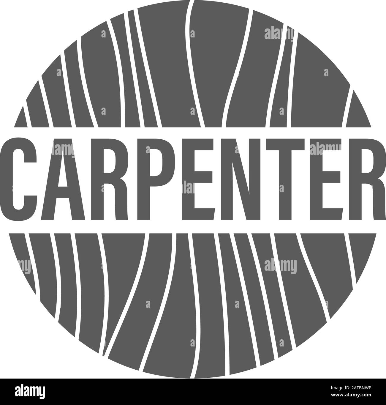 Logo design Concept about Carpenter - Fine Wood - Hand Made - Furnishing . Carpenter design element in vintage style for logo, label, badge, t-shirts. Stock Vector