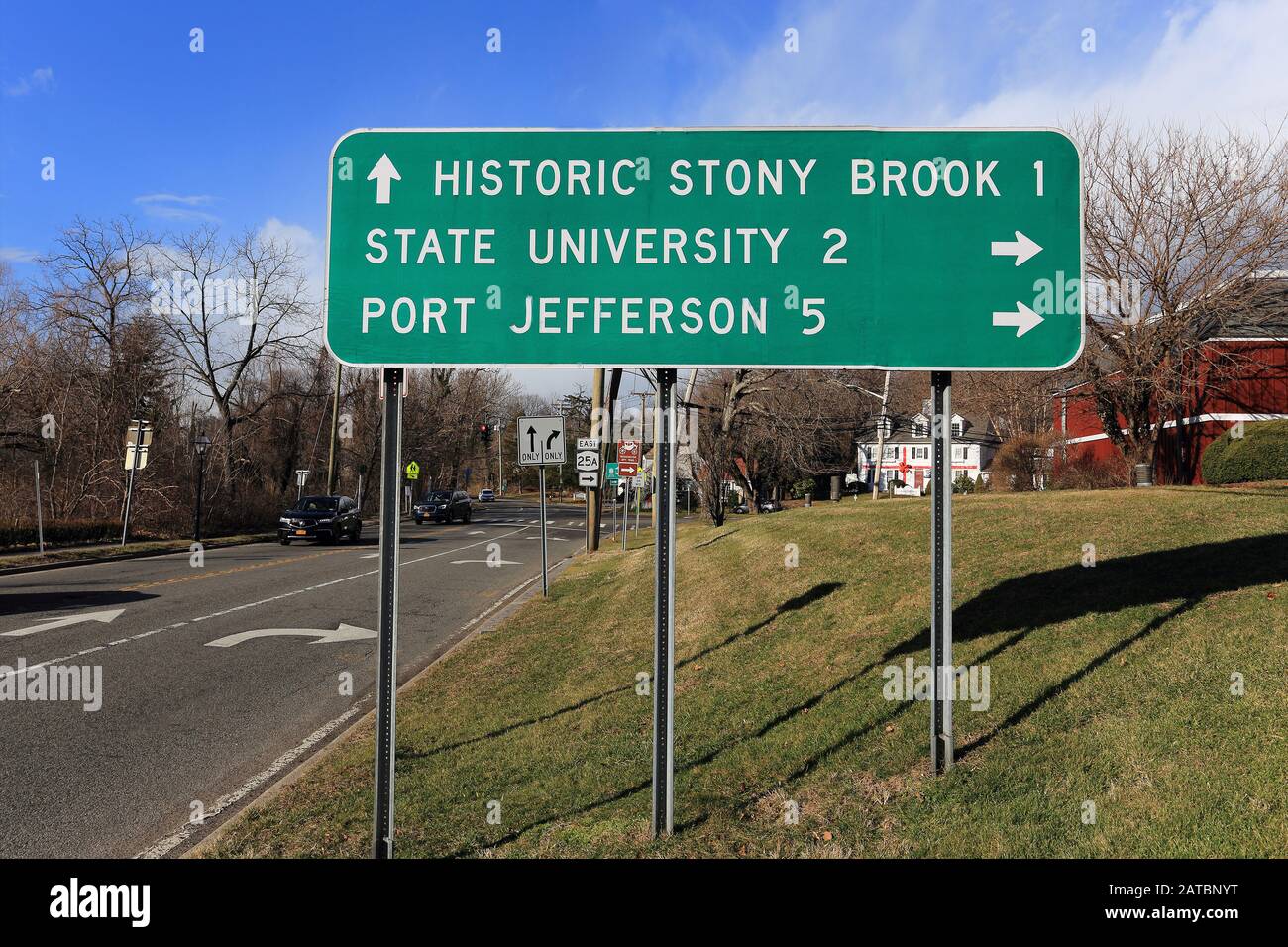 Route 25A Stony Brook Long Island New York Stock Photo