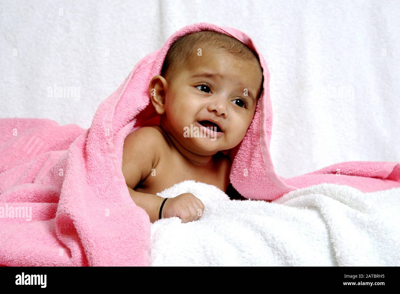 Mumbai; Maharashtra; India- Sep. 2011- Portrait Of Nine Months Indian ...