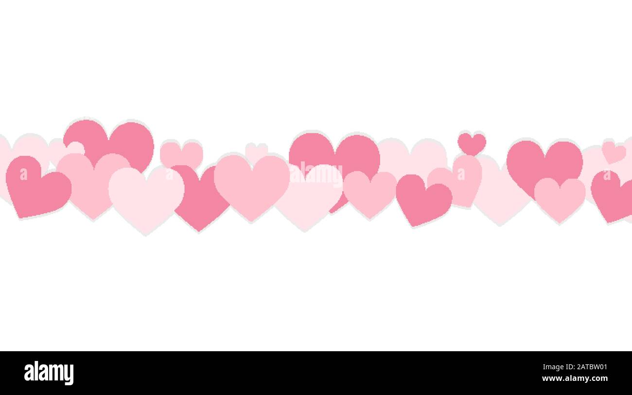 Valentine theme with pink heart shapes illustration Stock Vector Image ...