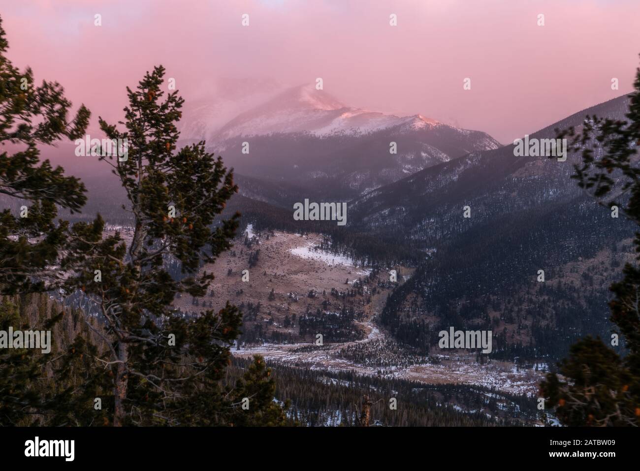 From many parks curve, on Trail Ridge Road. Estes Park, Colorado Stock