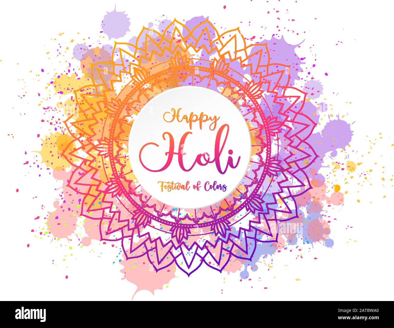Happy Holi festival poster design with colorful background illustration  Stock Vector Image & Art - Alamy