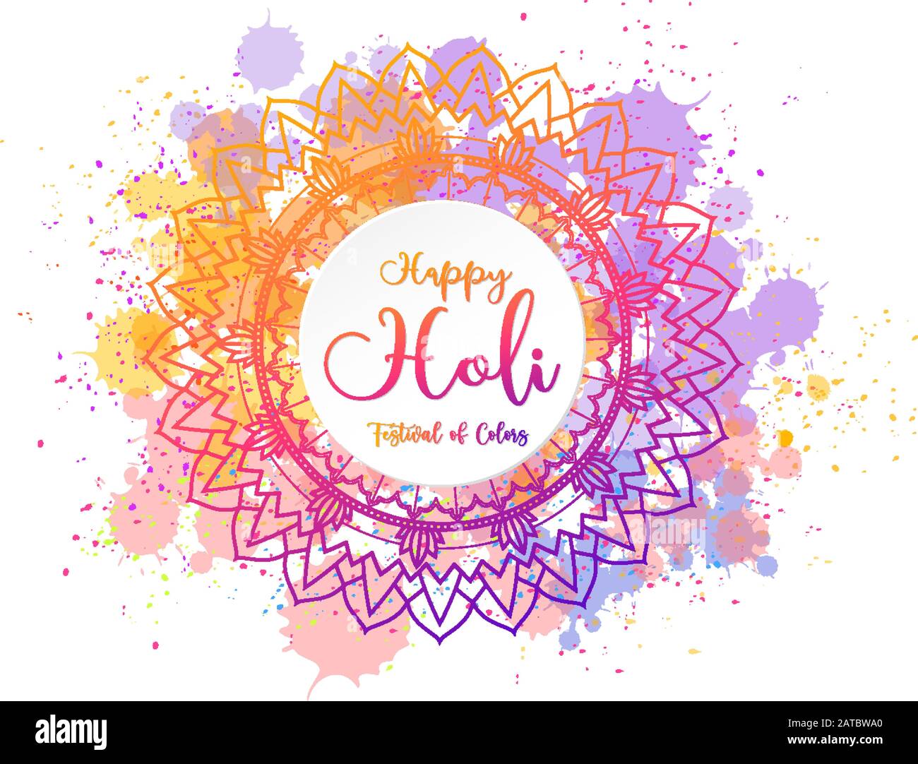 Happy Holi festival poster design with colorful background illustration ...