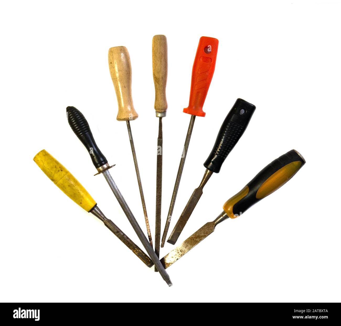 A set of different types of chisels and files Stock Photo Alamy