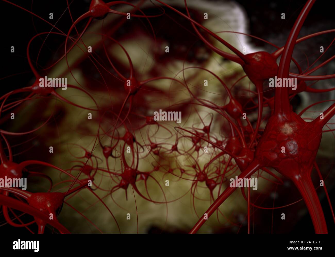 3d rendering of fancy nerve hair cells Stock Photo Alamy