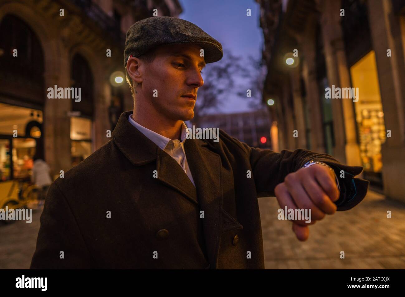 Old Fashion Man from the 1920s england Stock Photo