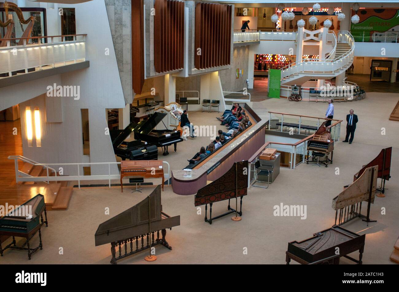 Cembalos on display at Musikinstrumenten Museum or Museum of Musical