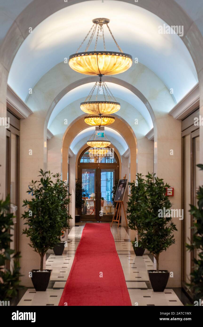 Inside Hotel Adlon, Unter den Linden, Pariser Platz, Mitte, Berlin, Germany Stock Photo