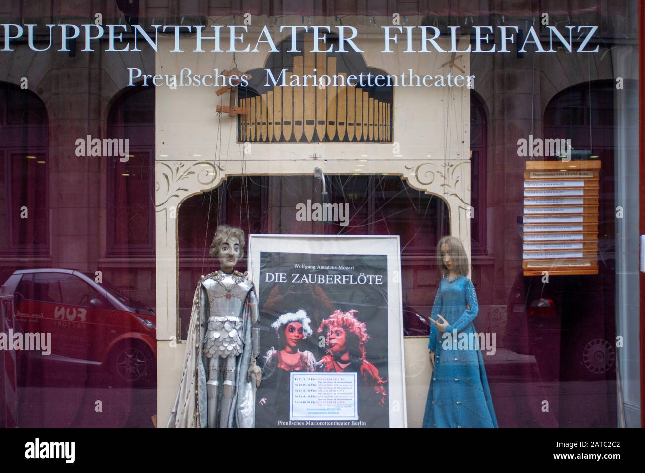 Puppentheater Firlefanz, Preußsches Marionettentheate. Puppet theatre with shows for adults & children using hand made puppets, Mitte Berlin Germany Stock Photo