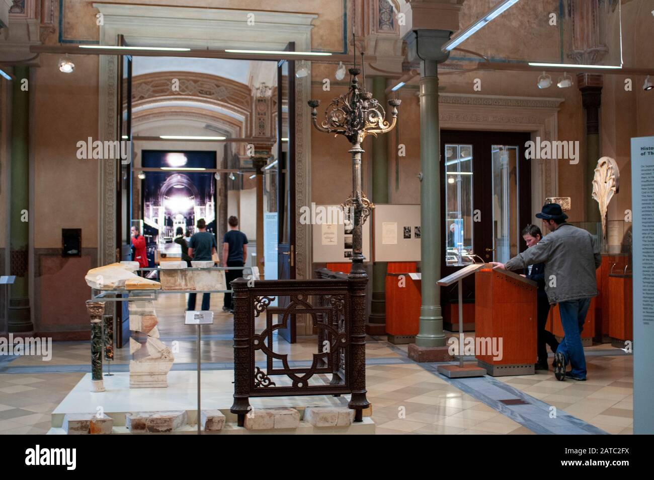 Inside of Jewish Synagogue on Oranienburger Strasse in Berlin Germany Stock Photo