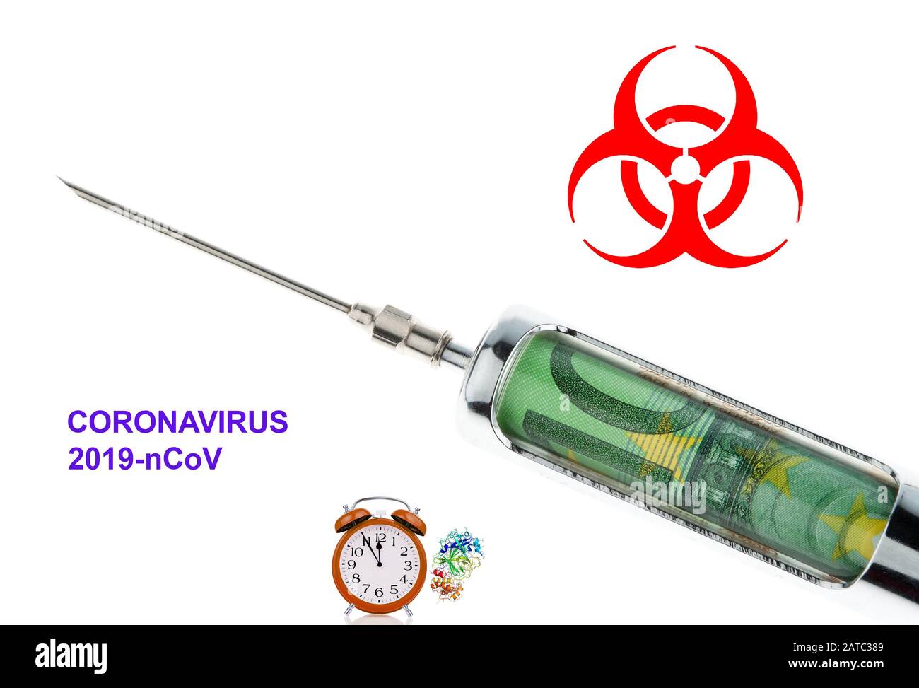 Spritze gegen das Corona-Virus, 2019-nCoV, Stock Photo