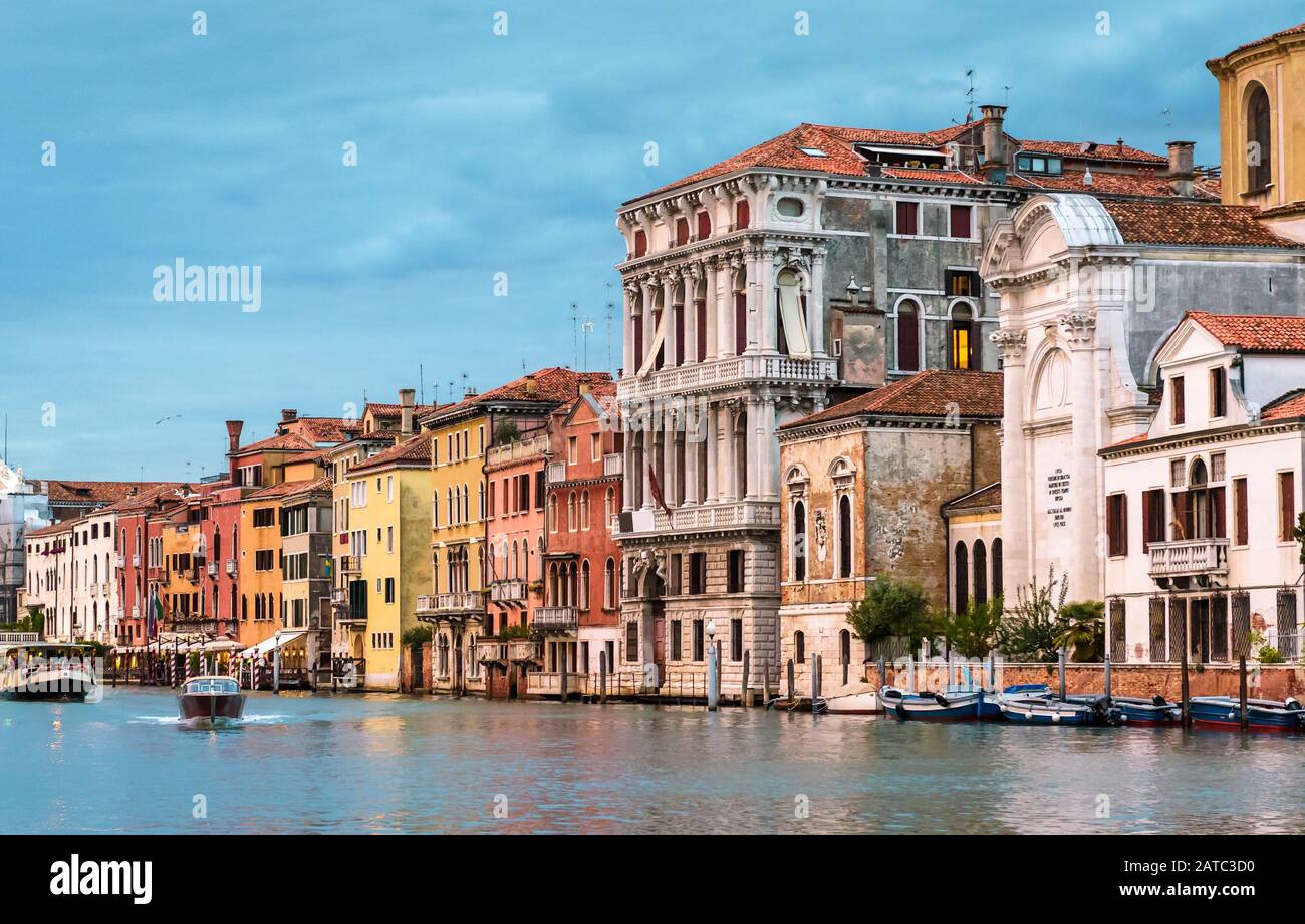 Venice In Summer Evening Italy Panorama Of The Famous Grand Canal venice-in-summer-evening-italy-panorama-of-the-famous-grand-canal
