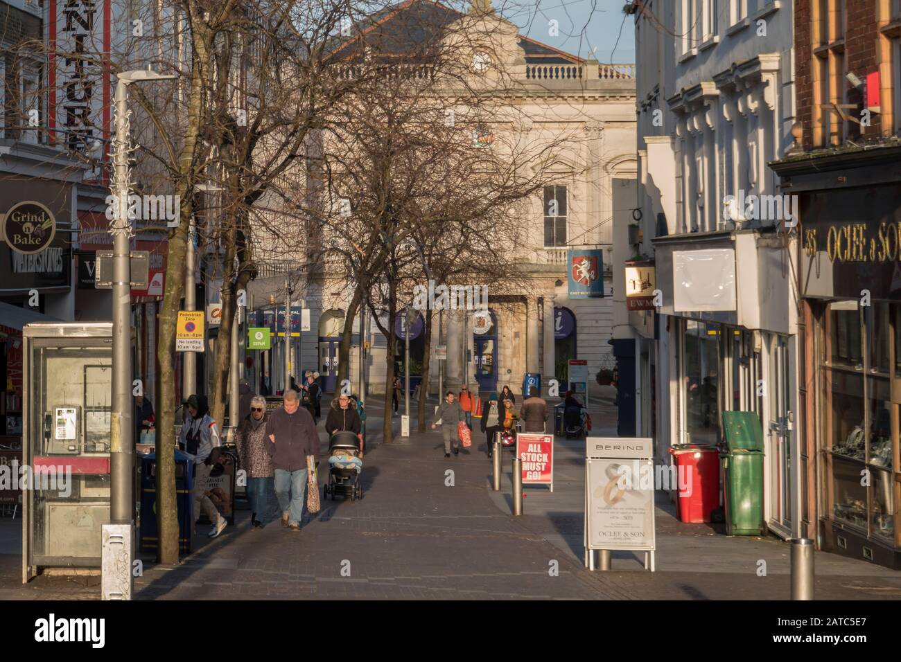 High Street,Folkestone,Kent,Winter Shopping Stock Photo Alamy
