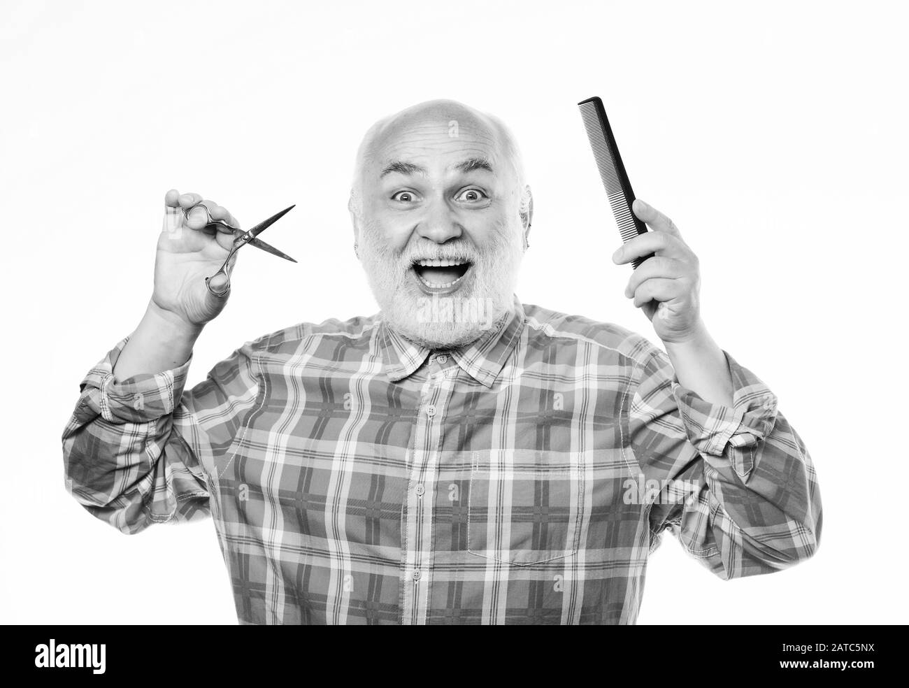 Cut Hair Barber Use Professional Equipment Hairdresser Service
