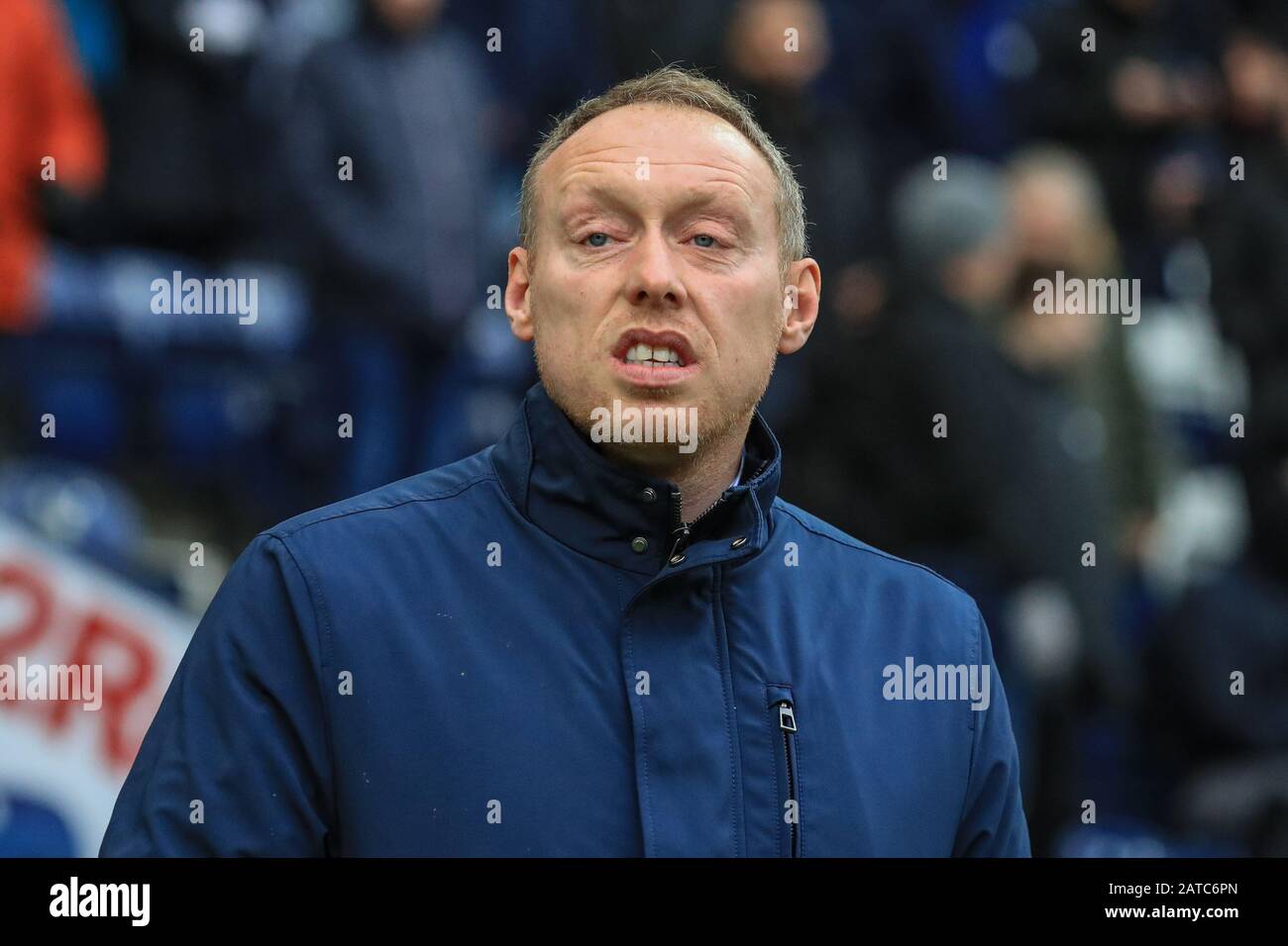 1st February 2020, Deepdale, Preston, England; Sky Bet Championship, Preston North End v Swansea City : Steve Cooper manager of Swansea City during the game Stock Photo