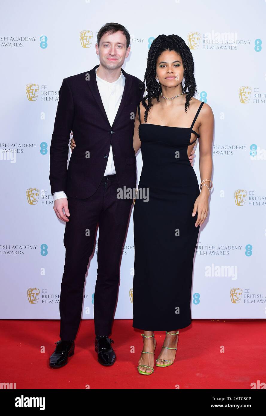 David Rysdahl and Zazie Beetz attending The British Academy Film Awards