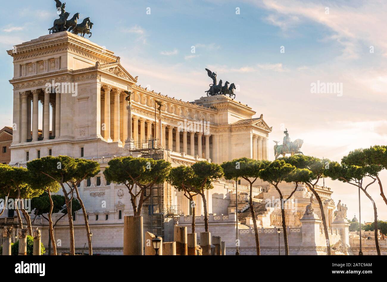 ROME, ITALY - MAY 8, 2014: The Altare della Patria also known as National Monument to Victor Emmanuel II or 'Il Vittoriano'. It is a monument built in Stock Photo