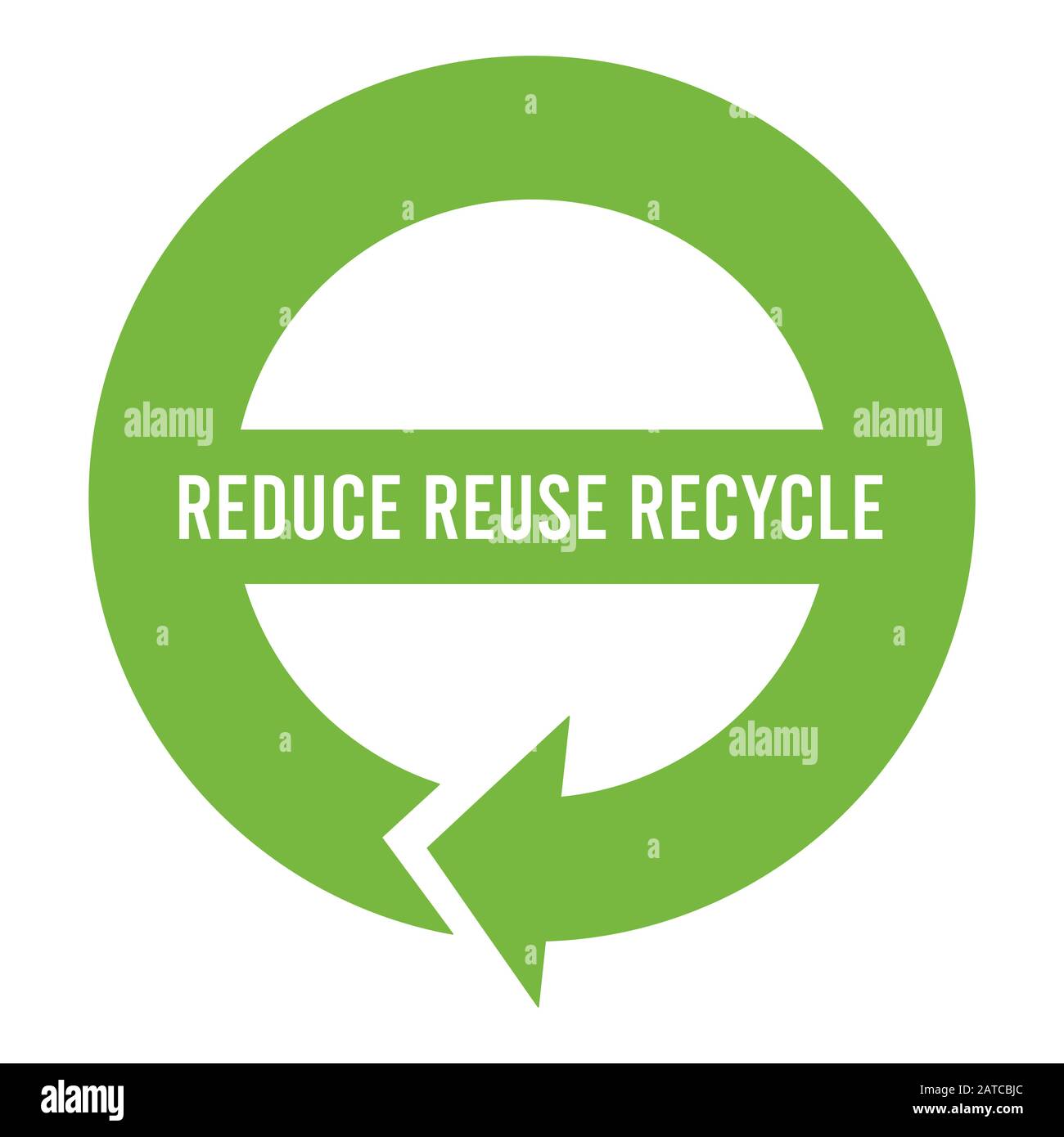 Reduce, reuse, recycle sign Stock Photo