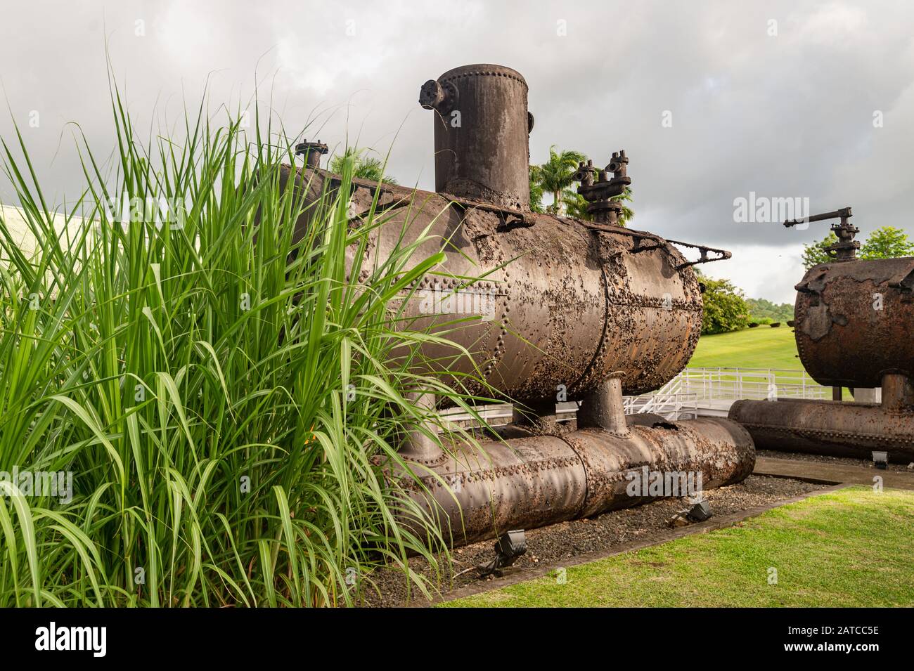 Martinique, France - 14 August 2019: Rum Distillery 'Habitation Clement' in Le Francois Stock Photo