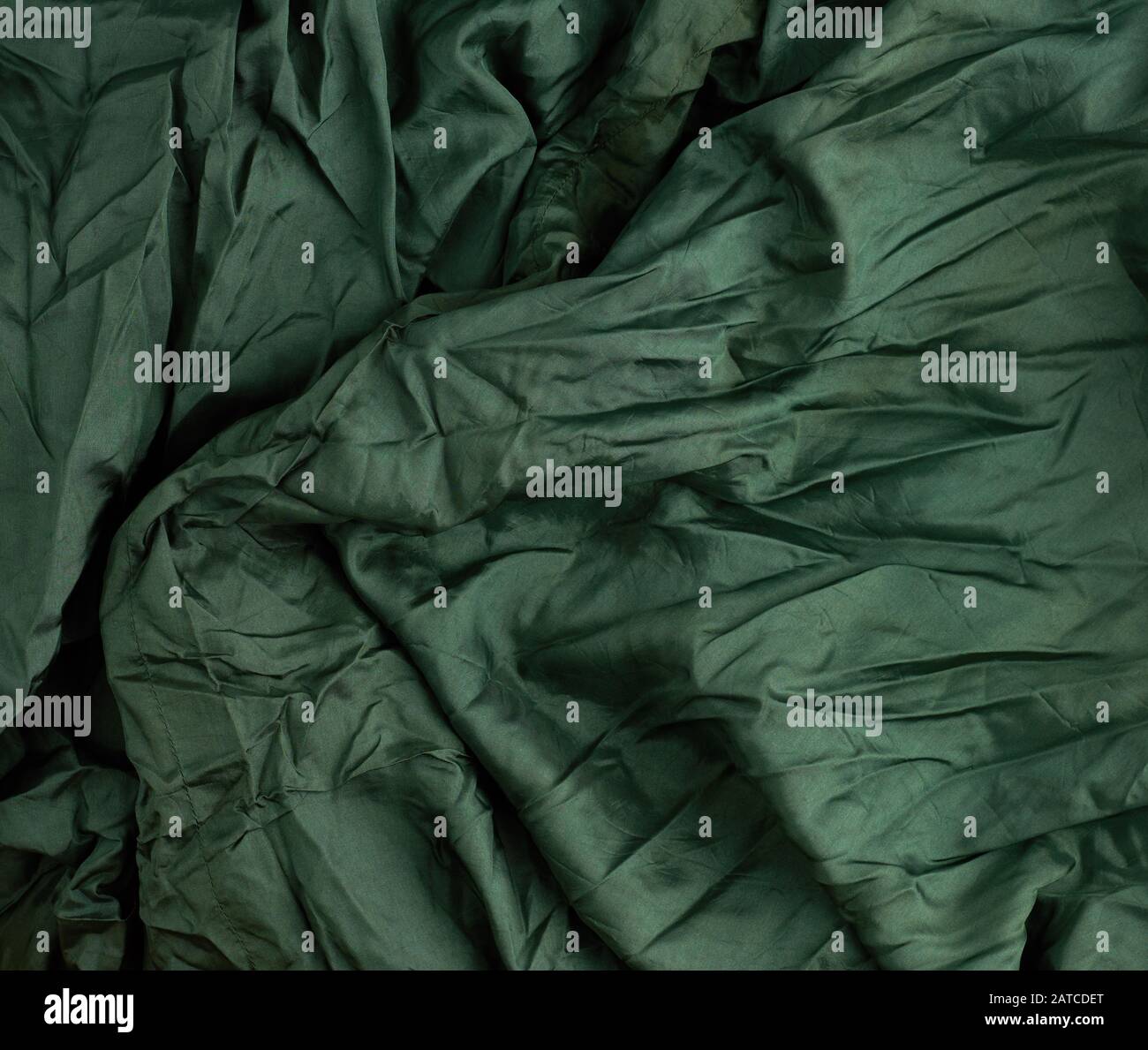 green satin textile fabric, piece of fabric for sewing curtains and