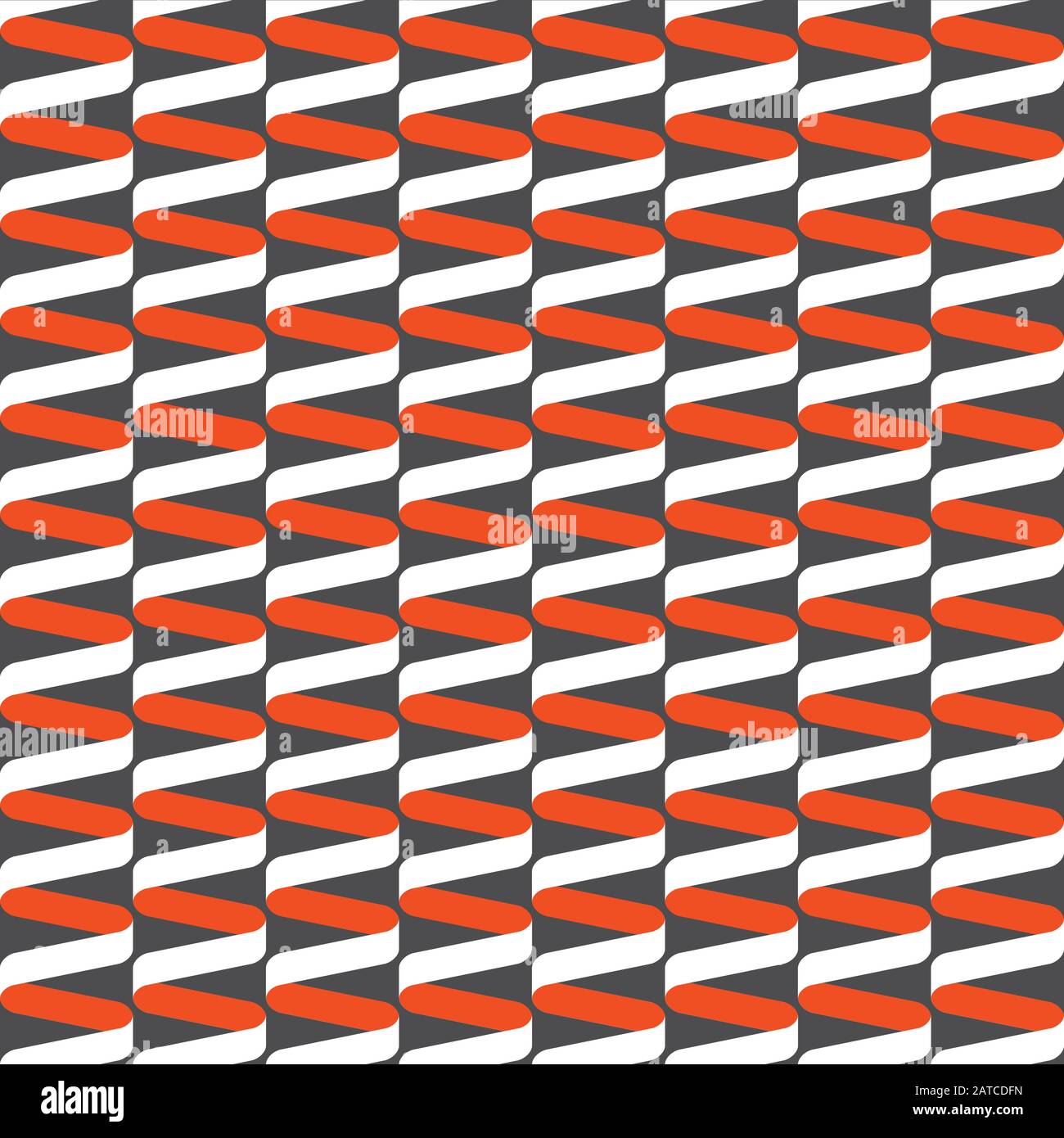 Seamless spiral ribbon wave pattern. Stock Vector