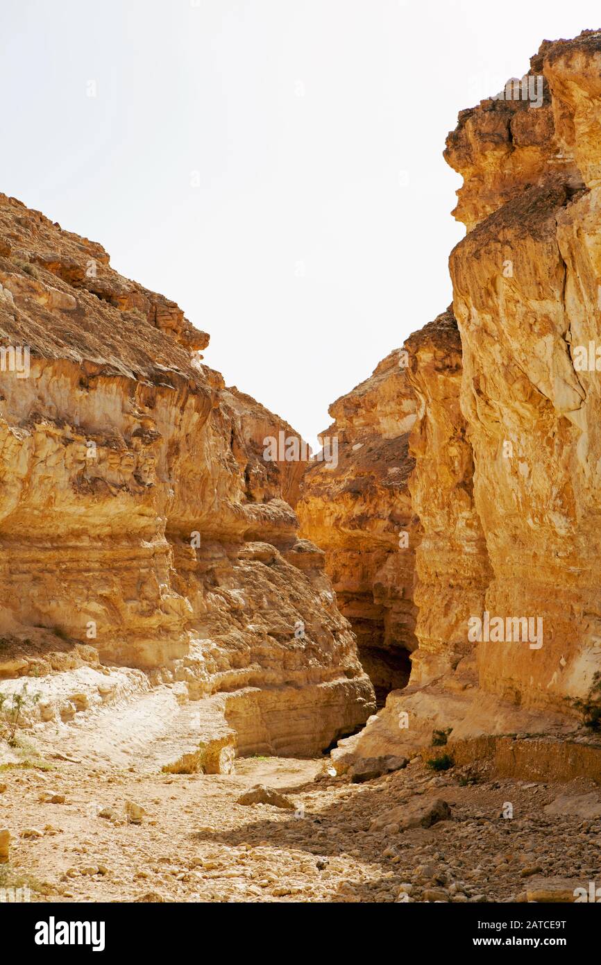 Steep rock walls border the canyon Stock Photo - Alamy