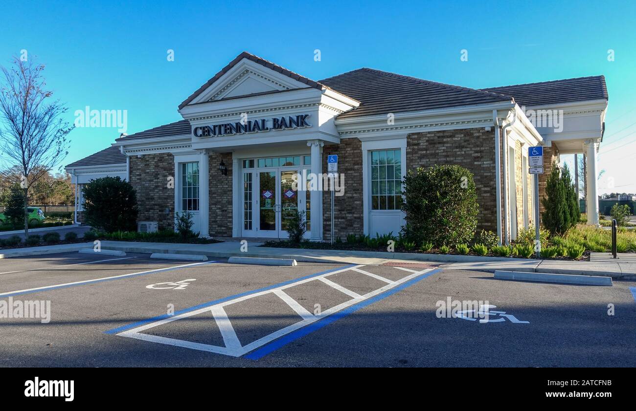 Orlando, FL/USA1/29/20 The exterior of a Centennial Bank building