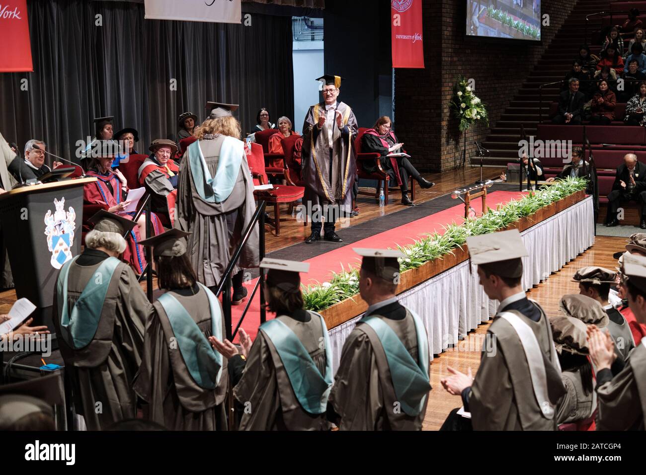 Graduation Ceremony University of York Stock Photo Alamy