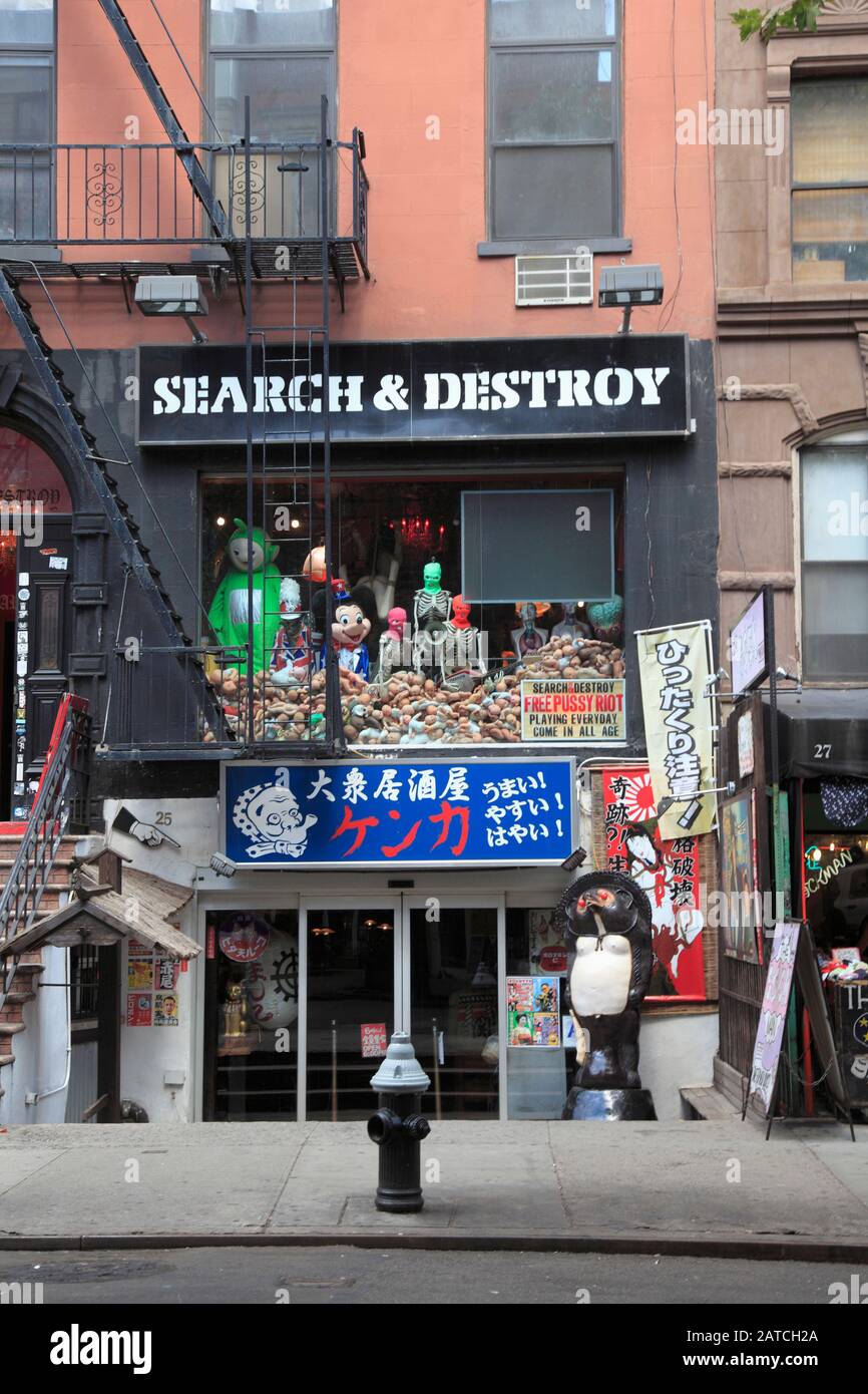 Search & Destroy, Shop, St. Marks Place, 8th Street, East Village, Manhattan, New York City, USA Stock Photo