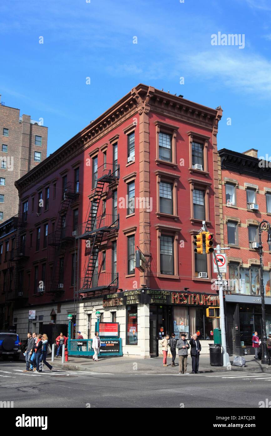 Street Scene, Greenwich Village, Manhattan, New York City, USA Stock Photo