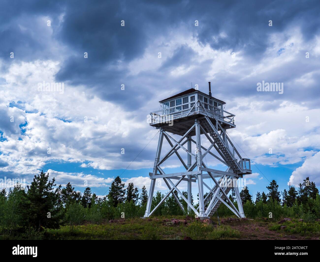 Ute Mountain Fire Tower National Historical Site, Ashley National Forest, Utah. Stock Photo