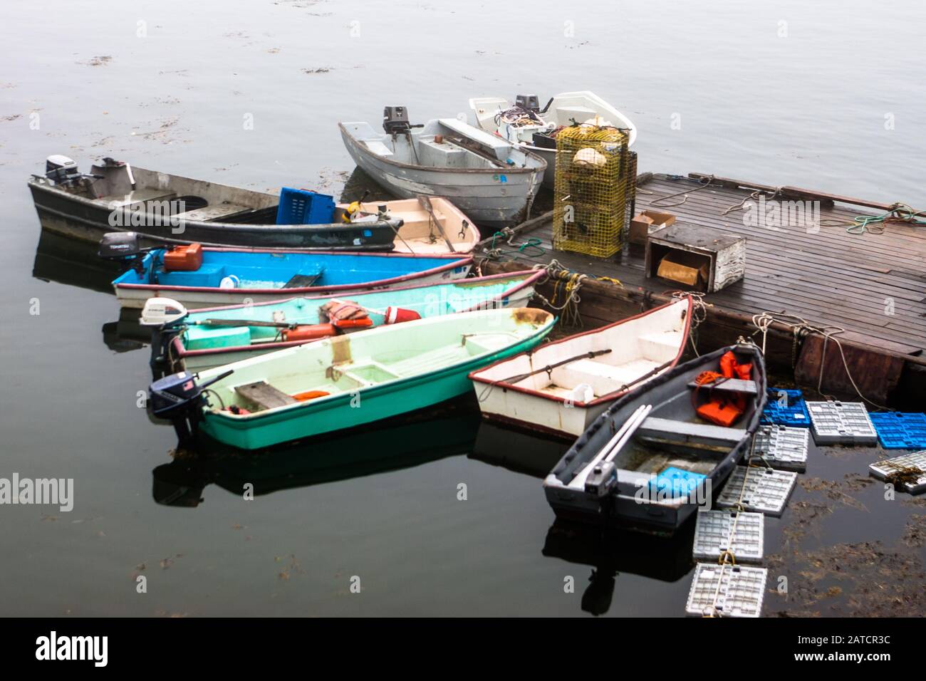 The harbor at Five Islands on Island, Maine Stock Photo Alamy