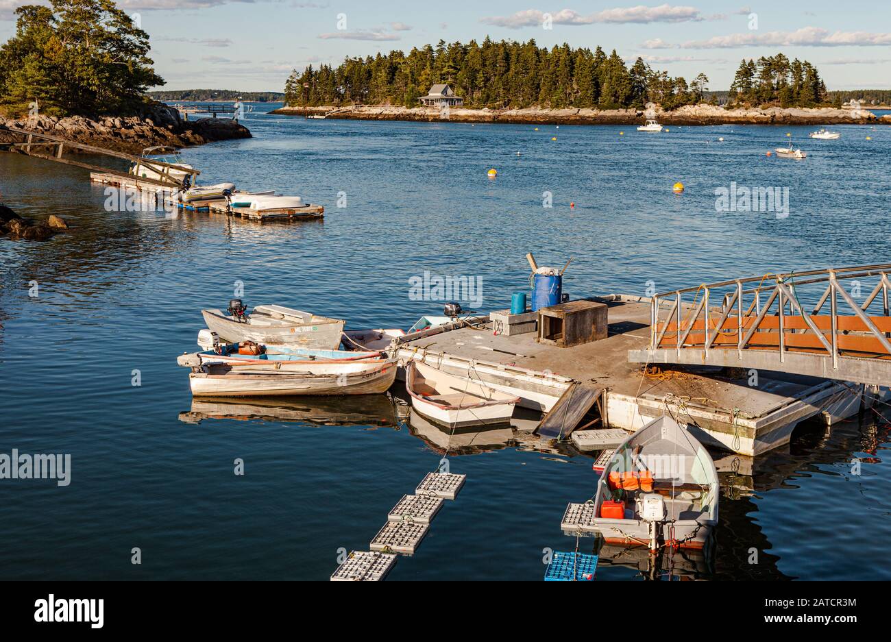 The harbor at Five Islands on Island, Maine Stock Photo Alamy