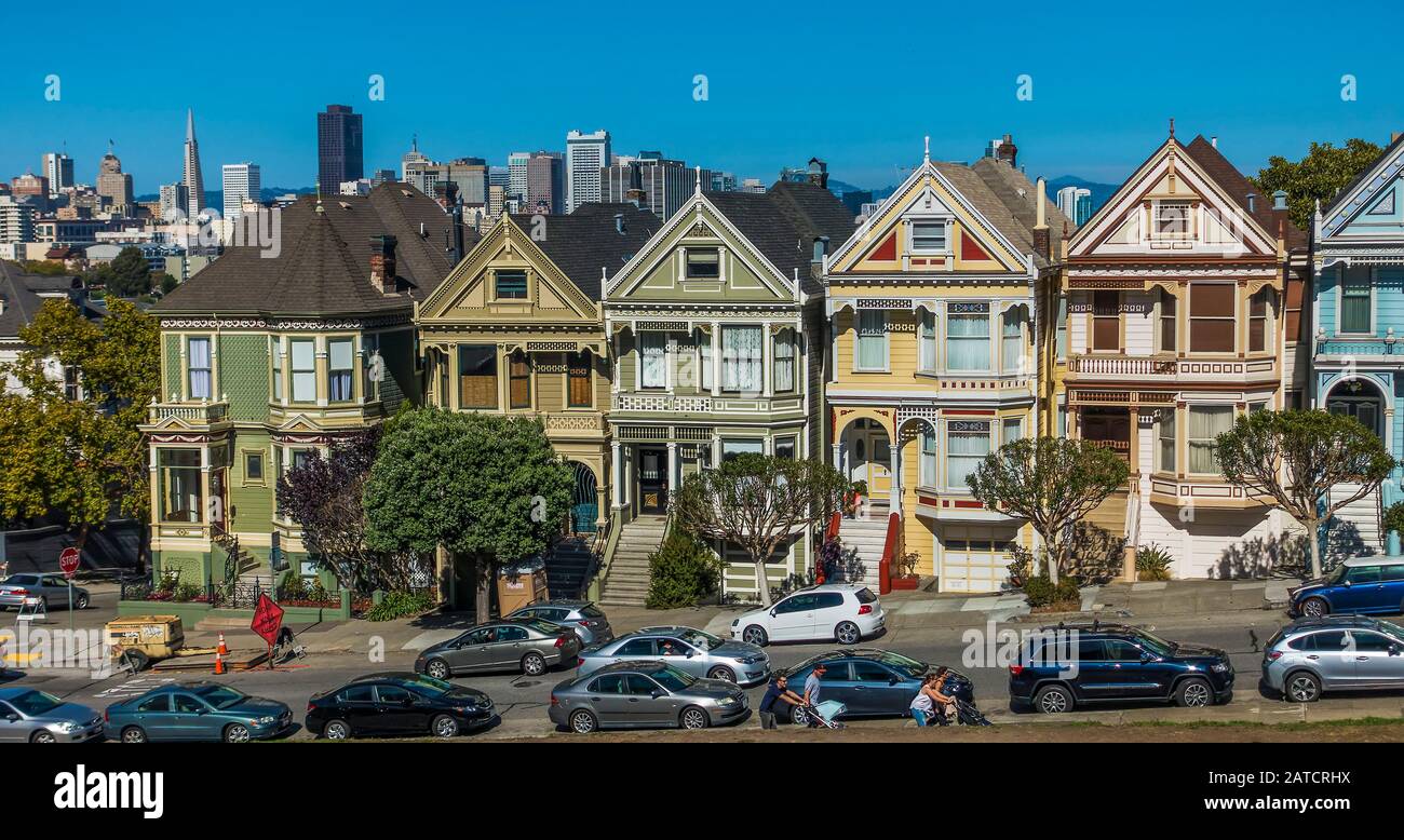 Painted Ladies, San Francisco, California, USA Stock Photo